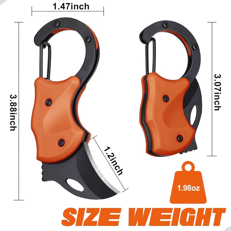 ZAVIT Small Pocket Knife for Men, EDC Box Cutter, Gifts for Men Women, Gifts ldea for Camping Fishing Hiking, Christmas Birthday Gift, Everyday Carry Knife, O-range - Image 5